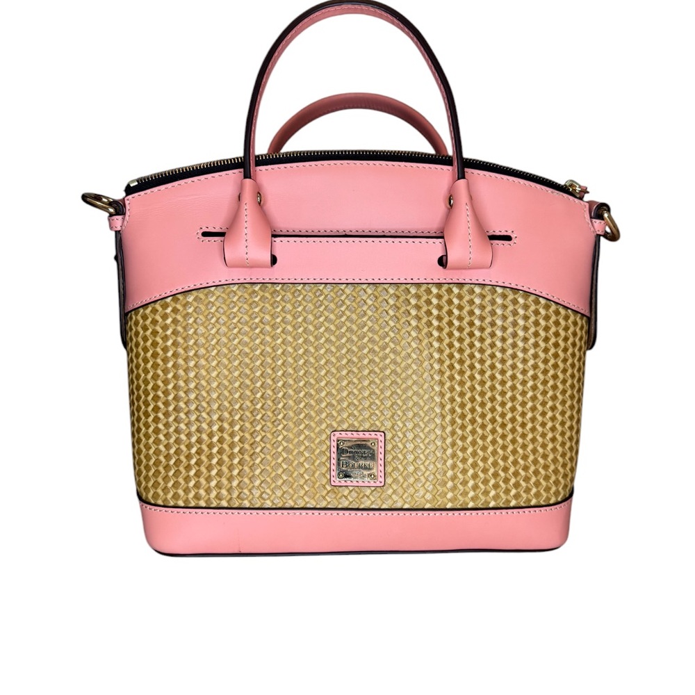 Dooney & Bourke Pink and Gold Satchel